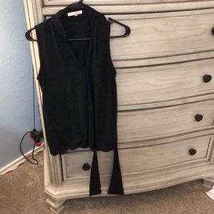 Black tie blouse